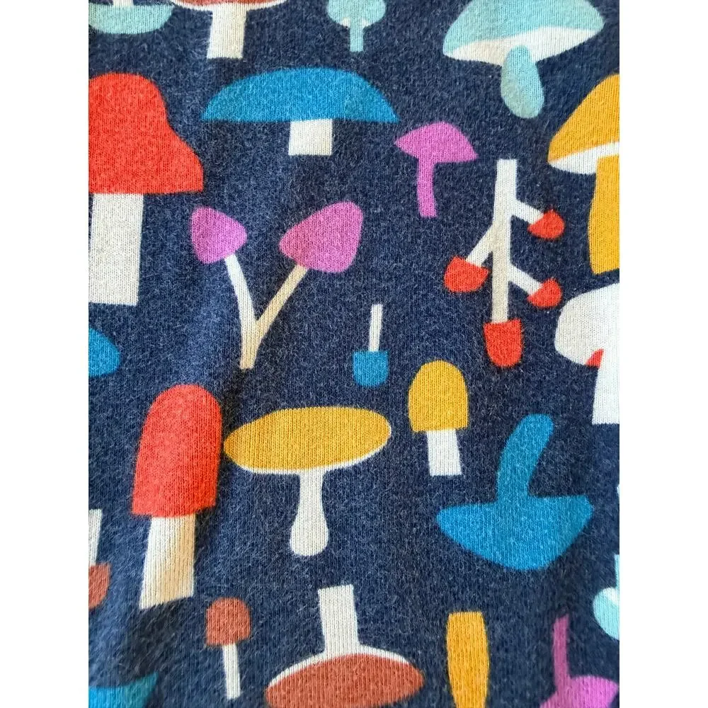 Hanna Andersson Mushroom Print Pajama Pants Organic Cotton Unisex Size 8 130cm